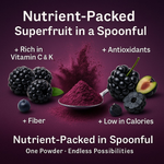 Thumbnail for blackberry powder pure natural fruit powder for smoothies baking beverages juices tea diy recipes vegan gluten free no added sugar 100 gm