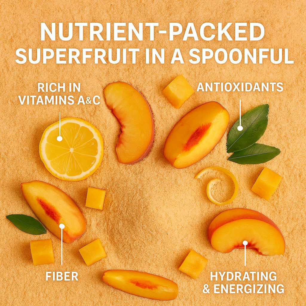 peach fruit powder pure natural fruit powder for smoothies baking beverages juices tea diy recipes vegan gluten free no added sugar 150 gm