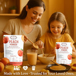 Thumbnail for peach fruit powder pure natural fruit powder for smoothies baking beverages juices tea diy recipes vegan gluten free no added sugar 150 gm