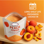 Thumbnail for peach fruit powder pure natural fruit powder for smoothies baking beverages juices tea diy recipes vegan gluten free no added sugar 150 gm