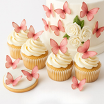 Thumbnail for red pack of 56 edible wafer paper butterflies