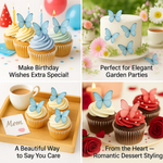 Thumbnail for purple pack of 56 edible wafer paper butterflies 1