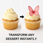 Thumbnail for red pack of 56 edible wafer paper butterflies