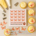 Thumbnail for pink pack of 56 edible wafer paper butterflies copy