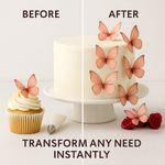 Thumbnail for pink pack of 56 edible wafer paper butterflies copy