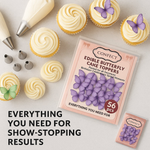 Thumbnail for purple pack of 56 edible wafer paper butterflies