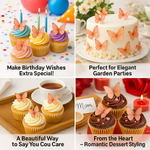 Thumbnail for pink pack of 56 edible wafer paper butterflies copy