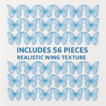Thumbnail for purple pack of 56 edible wafer paper butterflies 1