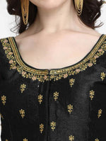 Thumbnail for Malishka Women's Black Colour Phantom Silk Readymade Blouse