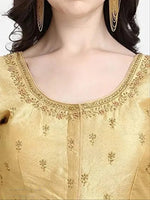 Thumbnail for Malishka Women's Golden Colour Phantom Silk Readymade Blouse