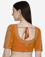 Thumbnail for Malishka Women's Yellow Colour Phantom Silk Readymade Blouse