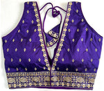 Thumbnail for Malishka Women's Blue Colour Silk Readymade Blouse - Distacart