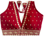 Thumbnail for Malishka Women's Maroon Colour Silk Readymade Blouse