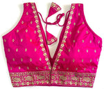 Thumbnail for Malishka Women's Pink Colour Silk Readymade Blouse - Distacart