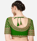 Thumbnail for Malishka Women's Green Colour Silk Readymade Blouse - Distacart