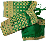 Thumbnail for Malishka Women's Green Colour Silk Readymade Blouse - Distacart