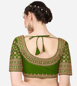 Thumbnail for Malishka Women's Light Green Colour Silk Readymade Blouse - Distacart