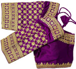 Thumbnail for Malishka Women's Purple Colour Silk Readymade Blouse - Distacart