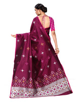 Thumbnail for Vamika Weaving Banarasi Jacquard Maroon Kanjivaram Saree - Distacart