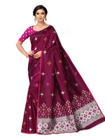 Thumbnail for Vamika Weaving Banarasi Jacquard Maroon Kanjivaram Saree - Distacart