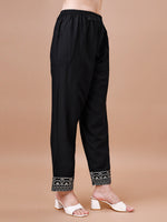 Thumbnail for Embroidered Chevron Printed Cotton Kurta With Pant, Multicolor - Hiral Fashion - Distacart