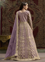 Thumbnail for Vegaa Fashion Lavender Net Embroidered Anarkali Suit