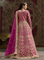 Thumbnail for Vegaa Fashion Pink Net Embroidered Anarkali Suit