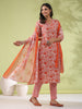 Janasya Regular Poly Cotton Off White Ethnic Motifs Round Neck Kurta Set - Distacart