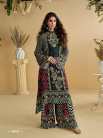 Thumbnail for Aarshi Fashions Black Heavy Crepe Digital Print Palazzo Suits - Distacart