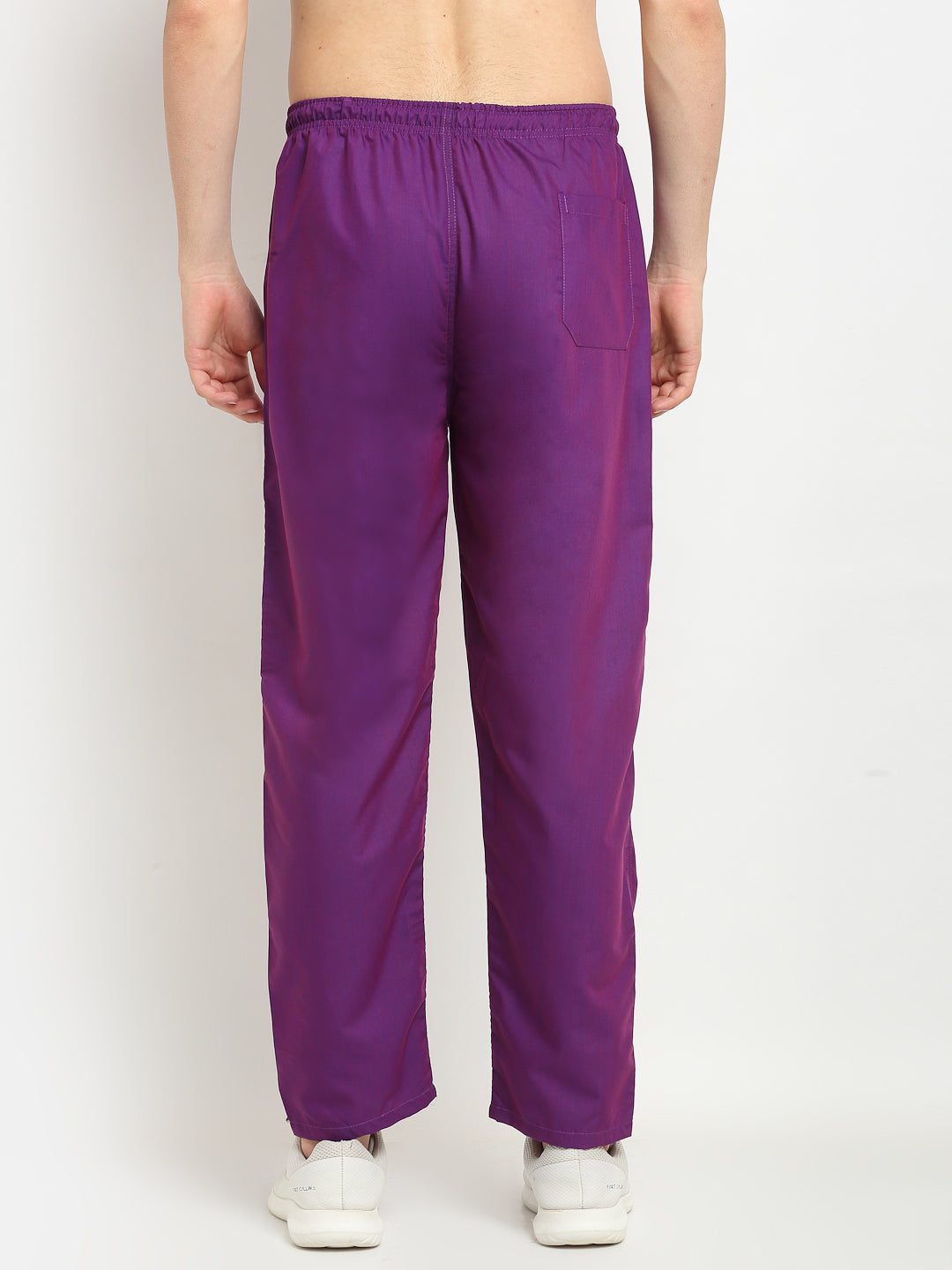 Jainish Men's Solid Cotton Track Pants - Purple - Distacart