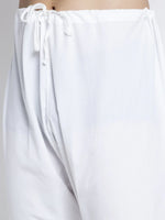 Thumbnail for Jompers Men's Lemon & White Solid Kurta with Churidar - Distacart