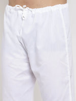 Thumbnail for Jompers Men's Navy-Blue & White Solid Kurta with Churidar - Distacart