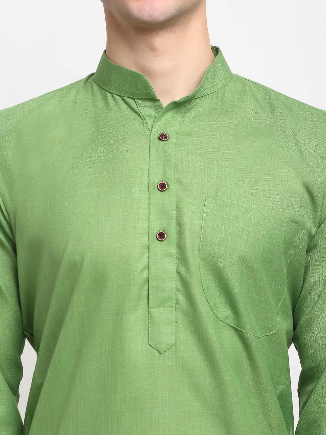 Jompers Men's Cotton Solid Kurta Pyjama - Parrot - Distacart