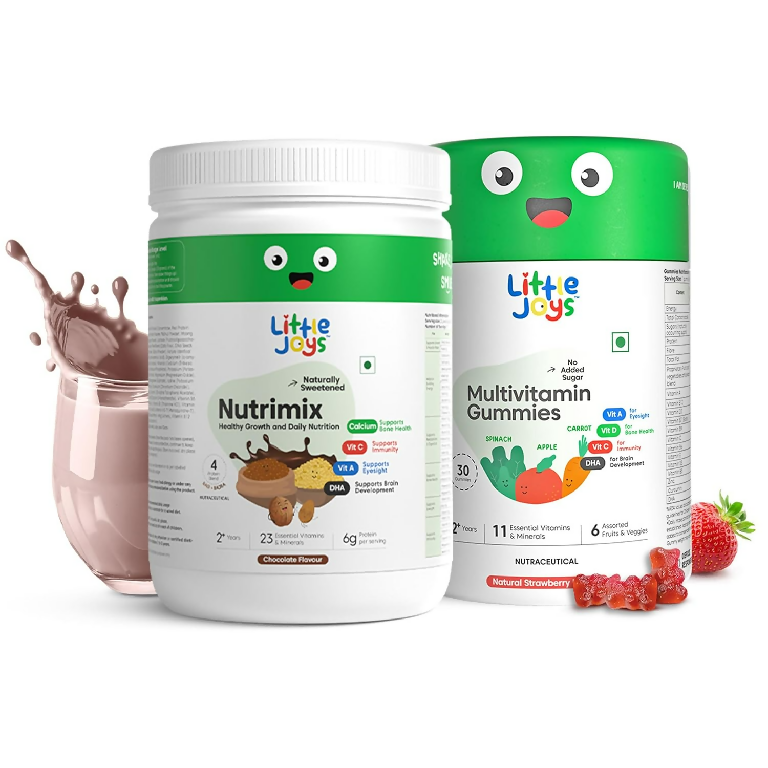 Little Joys Nutrimix & Multivitamin Gummies Immunity Boosting Kit 2-6 years