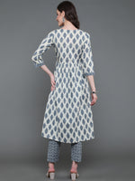 Thumbnail for Antaran Beige Pure Cotton Embroidered Kurta Pant Set - Distacart