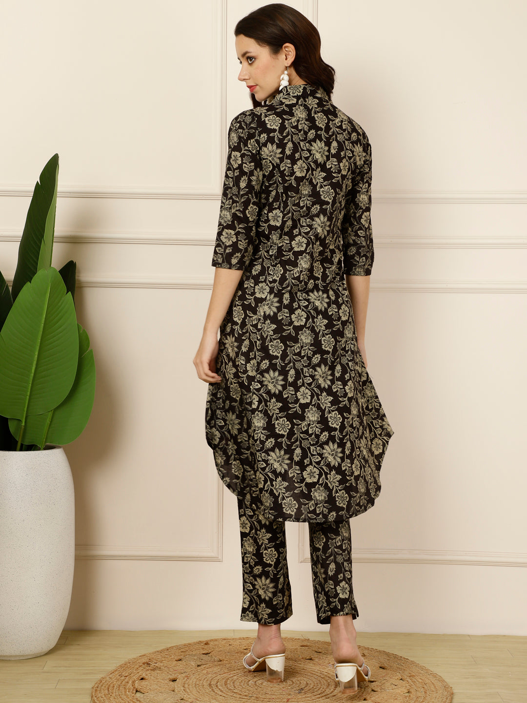 Antaran Black Pure Cotton Printed Co Ord Set - Distacart