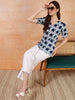 Antaran Blue Pure Cotton Printed Tunic - Distacart