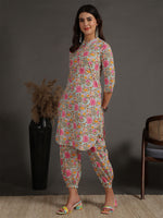 Thumbnail for Antaran Sky Blue Pure Cotton Floral Printed Co Ord Set - Distacart