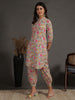 Antaran Sky Blue Pure Cotton Floral Printed Co Ord Set - Distacart