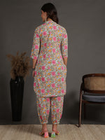 Thumbnail for Antaran Sky Blue Pure Cotton Floral Printed Co Ord Set - Distacart