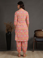 Thumbnail for Antaran Peach Pure Cotton Printed Co Ord Set - Distacart