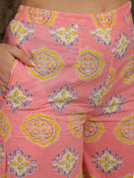Thumbnail for Antaran Peach Pure Cotton Printed Co Ord Set - Distacart
