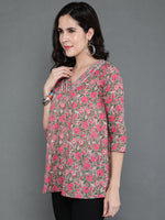 Thumbnail for Antaran Grey Pure Cotton Embroidered Top - Distacart
