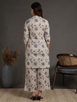 Thumbnail for Antaran Beige Pure Cotton Printed Co Ord Set - Distacart