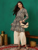 Antaran Black Pure Cotton Printed Tunic - Distacart