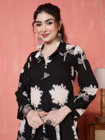 Thumbnail for Antaran Black Pure Cotton Printed Co Ord Set - Distacart
