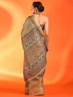 Thumbnail for NOZ2TOZ Women's Dola Silk Olive Printed Designer Saree With Blouse Piece - Distacart