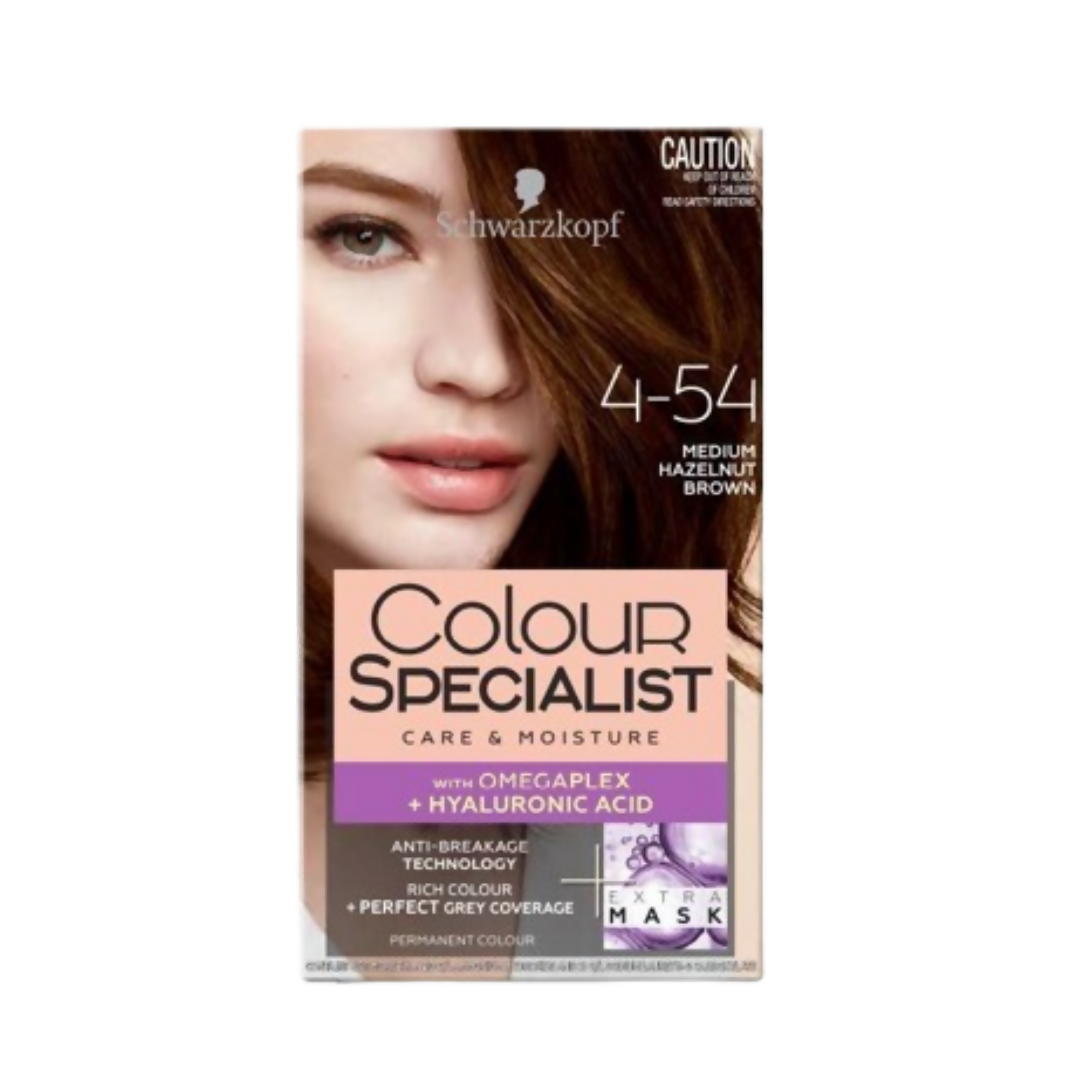 Schwarzkopf Colour Specialist Permanent Hair Colour - 4.54 Medium Hazelnut Brown - Distacart