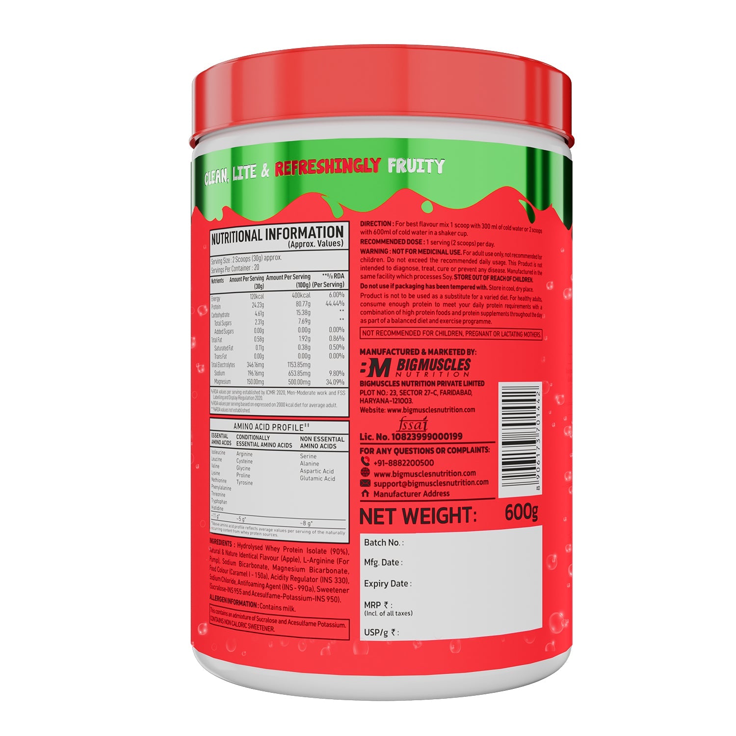 Big Muscles Nutrition Fizzy Whey & Shaker Combo - Distacart