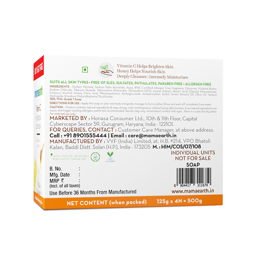 Mamaearth Vitamin C Moisturizing Lotion Soap (Buy 3 Get 1 Free) - Distacart